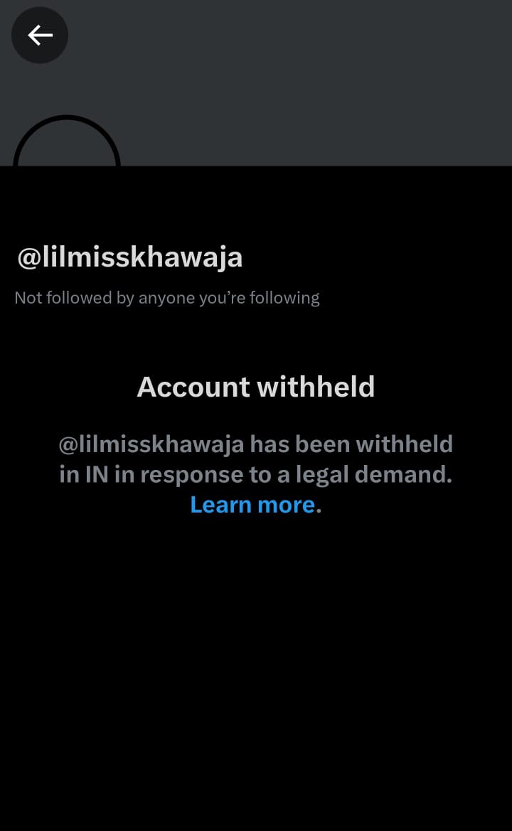 The other account in question is withheld. The other account in question is withheld.