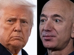 Donald Trump called Amazon founder Jeff Bezos amid reports of the company considering tariff transparency measures.(AFP) Donald Trump called Amazon founder Jeff Bezos amid reports of the company considering tariff transparency measures.(AFP)