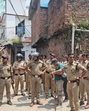 Police deployed at Safdar Ka Bageecha area in Haldwani, Nainital district, Uttarakhand. Police deployed at Safdar Ka Bageecha area in Haldwani, Nainital district, Uttarakhand.