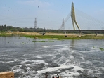 The Yamuna flows through Delhi for about 52 kilometres, from Palla in the north to Jaitpur in the south. (Vipin Kumar/HT PHOTO) The Yamuna flows through Delhi for about 52 kilometres, from Palla in the north to Jaitpur in the south. (Vipin Kumar/HT PHOTO)