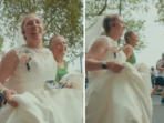 On her anniversary, Laura Coleman-Day completed the 2025 TCS London Marathon in her wedding dress.(Instagram/londonmarathon) On her anniversary, Laura Coleman-Day completed the 2025 TCS London Marathon in her wedding dress.(Instagram/londonmarathon)
