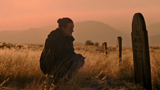 Ellie mourns at Joel's grave before embarking the WLF hunting in the HBO's The Last Of Us 2.(HBO) Ellie mourns at Joel's grave before embarking the WLF hunting in the HBO's The Last Of Us 2.(HBO)