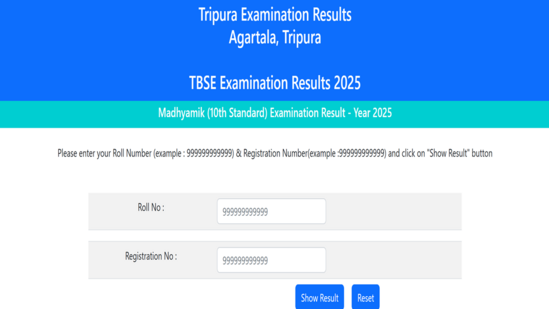 TBSE 10th Results 2025 released, direct link to check Tripura Class 10 marks TBSE 10th Results 2025 released, direct link to check Tripura Class 10 marks