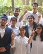 Students of Strawberry Fields High School celebrating their success. (Keshav Singh/HT) Students of Strawberry Fields High School celebrating their success. (Keshav Singh/HT)