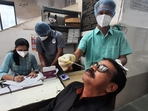 Before flying domestically within the US, US citizens are no longer required to take the COVID-19 test. Travellers have not been required to show their authorised COVID-19 immunisation certificate before boarding a domestic flight since May 12, 2023.(HT Photo/Praful Gangurde) Before flying domestically within the US, US citizens are no longer required to take the COVID-19 test. Travellers have not been required to show their authorised COVID-19 immunisation certificate before boarding a domestic flight since May 12, 2023.(HT Photo/Praful Gangurde)
