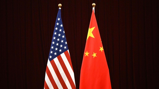 This photo shows a gerenal view of China's and USA's flags during a meeting between US Treasury Secretary Janet Yellen and China's Vice Premier He Lifeng at the Guangdong Zhudao Guest House in the southern Chinese city of Guangzhou.(AFP) This photo shows a gerenal view of China's and USA's flags during a meeting between US Treasury Secretary Janet Yellen and China's Vice Premier He Lifeng at the Guangdong Zhudao Guest House in the southern Chinese city of Guangzhou.(AFP)