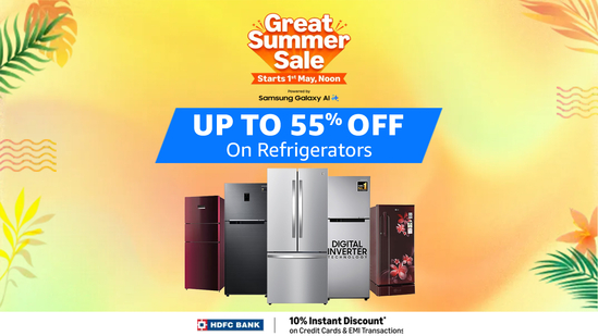 Amazon Summer Sale 2025 LIVE for all! Check out unbeatable deals on refrigerators from top brands like Samsung, LG, Whirlpool and more. Don't miss these exclusive offers!