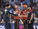 Sunrisers Hyderabad's freefall continued with a 38-run defeat to the Gujarat Titans. Another top order masterclass got Gujarat Titans to a score of 224/6. SRH hardly ever looked capable of chasing it down, finishing with a score of 186/6. (PTI)