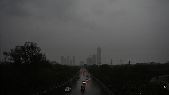 Clouds above the city at 7.23am in Noida Sector 94 on Friday. (Sunil Ghosh/HT Photo) Clouds above the city at 7.23am in Noida Sector 94 on Friday. (Sunil Ghosh/HT Photo)