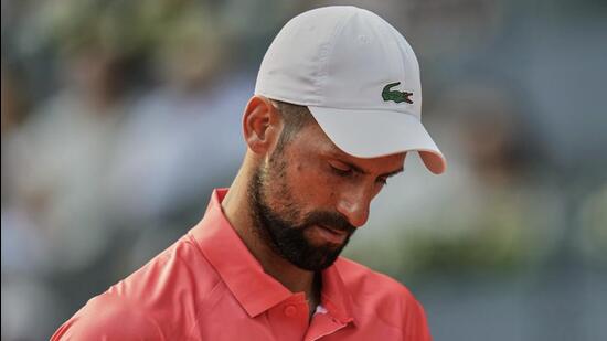 Novak Djokovic during the Madrid Open. (AP) Novak Djokovic during the Madrid Open. (AP)