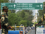 BSF personnel stand guard at the Integrated Check Post near Attari-Wagah border, in Amritsar district, Friday, May 2, 2025. (PTI) BSF personnel stand guard at the Integrated Check Post near Attari-Wagah border, in Amritsar district, Friday, May 2, 2025. (PTI)