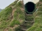 Images posted online reveal a basic staircase and a door carved into the back of the hill. (X/@Byron_Wan) Images posted online reveal a basic staircase and a door carved into the back of the hill. (X/@Byron_Wan)