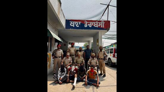The accused in custody of Dera Bassi police in Mohali. (HT) The accused in custody of Dera Bassi police in Mohali. (HT)