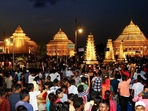 West Bengal’s Jagannath temple, built at a cost of <span class='webrupee'>₹</span>250-crore, was consecrated on April 30
(ANI) West Bengal’s Jagannath temple, built at a cost of <span class='webrupee'>₹</span>250-crore, was consecrated on April 30
(ANI)