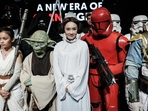 The celebration of Star Wars Day in Jakarta was marked by vibrant cosplay, themed activities, and a shared love for the galaxy far, far away. (Photo by YASUYOSHI CHIBA / AFP)(AFP) The celebration of Star Wars Day in Jakarta was marked by vibrant cosplay, themed activities, and a shared love for the galaxy far, far away. (Photo by YASUYOSHI CHIBA / AFP)(AFP)