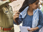 A police personnel checks an aspirant who arrived to appear for the NEET UG exam, in Meerut, Sunday, May 4, 2025. (PTI) A police personnel checks an aspirant who arrived to appear for the NEET UG exam, in Meerut, Sunday, May 4, 2025. (PTI)