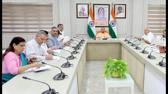 Chief Minister Ypgi Adityanath during a review meeting of agriculture department. (HT photo) Chief Minister Ypgi Adityanath during a review meeting of agriculture department. (HT photo)