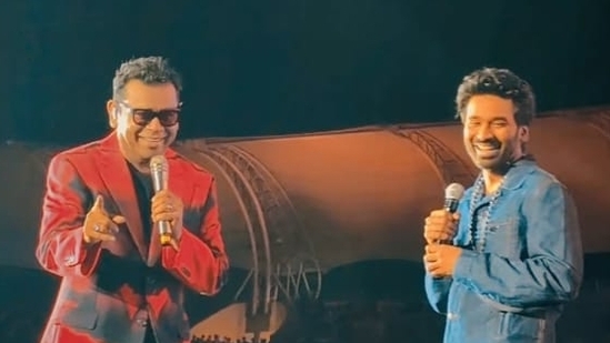 Dhanush and AR Rahman performed Adangaatha Asuran from his film Raayan. Dhanush and AR Rahman performed Adangaatha Asuran from his film Raayan.