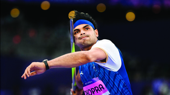 Neeraj Chopra at the Paris Olympics. (AFP) Neeraj Chopra at the Paris Olympics. (AFP)