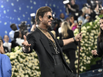 Met Gala 2025: Shah Rukh Khan strikes his iconic pose (Photo by Evan Agostini/Invision/AP)(Evan Agostini/Invision/AP) Met Gala 2025: Shah Rukh Khan strikes his iconic pose (Photo by Evan Agostini/Invision/AP)(Evan Agostini/Invision/AP)