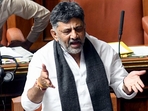 Karnataka deputy chief minister DK Shivakumar made the remarks after a meeting with Industries Minister MB Patil at Vidhana Soudha on Monday.(FILE) Karnataka deputy chief minister DK Shivakumar made the remarks after a meeting with Industries Minister MB Patil at Vidhana Soudha on Monday.(FILE)