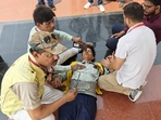 Civil defence drills being conducted in Lucknow. (HT photo) Civil defence drills being conducted in Lucknow. (HT photo)