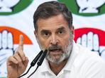 Rahul Gandhi on Tuesday met with the family of Navy officer Lt. Vinay Narwal,(PTI) Rahul Gandhi on Tuesday met with the family of Navy officer Lt. Vinay Narwal,(PTI)
