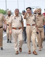 Police personnel stepped up vigil in Patiala district to prevent farm protesters from reaching Shambhu police station on the Punjab-Haryana border for a dharna on Tuesday. (HT Photo) Police personnel stepped up vigil in Patiala district to prevent farm protesters from reaching Shambhu police station on the Punjab-Haryana border for a dharna on Tuesday. (HT Photo)