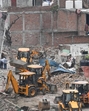 The demolition drive underway. (Vipin Kumar/HT Photo) The demolition drive underway. (Vipin Kumar/HT Photo)