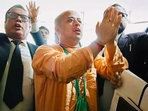 Hindu leader Chinmoy Krishna Das had been previously detained in relation to a murder case in Bangladesh(Chinmoy Krishna Das official channel/X) Hindu leader Chinmoy Krishna Das had been previously detained in relation to a murder case in Bangladesh(Chinmoy Krishna Das official channel/X)