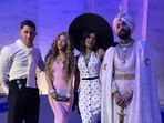 (L-R) Nick Jonas, Shakira, Priyanka Chopra and Diljit Dosanjh pose for a photo at the 2025 Met Gala. (L-R) Nick Jonas, Shakira, Priyanka Chopra and Diljit Dosanjh pose for a photo at the 2025 Met Gala.