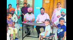 District education officials during the enrolment drive in Ludhiana on Tuesday. (HT Photo) District education officials during the enrolment drive in Ludhiana on Tuesday. (HT Photo)