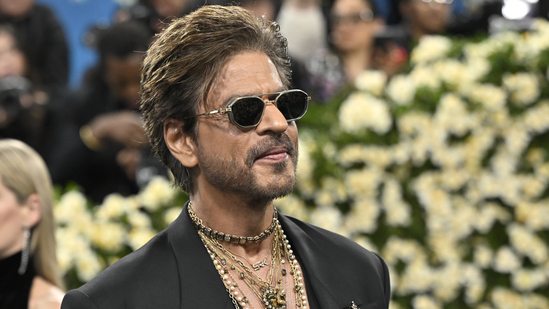 Bollywood superstar Shah Rukh Khan dazzled at the Met Gala on May 5, wearing a striking black suit by Sabyasachi. (Photo by Evan Agostini/Invision/AP)(Evan Agostini/Invision/AP) Bollywood superstar Shah Rukh Khan dazzled at the Met Gala on May 5, wearing a striking black suit by Sabyasachi. (Photo by Evan Agostini/Invision/AP)(Evan Agostini/Invision/AP)