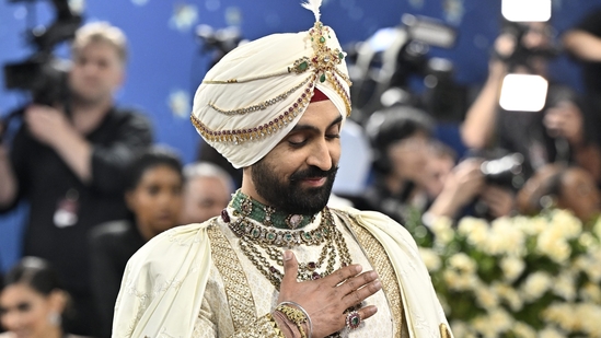 Diljit Dosanjh's look at the 2025 Met Gala was inspired by the Maharaja of Patiala, Bhupinder Singh. AP/PTI(AP) Diljit Dosanjh's look at the 2025 Met Gala was inspired by the Maharaja of Patiala, Bhupinder Singh. AP/PTI(AP)
