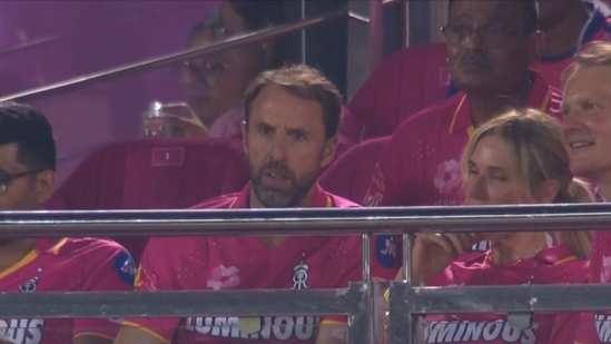 Gareth Southgate travelled to India and watched Rajasthan Royals' IPL matches. Gareth Southgate travelled to India and watched Rajasthan Royals' IPL matches.