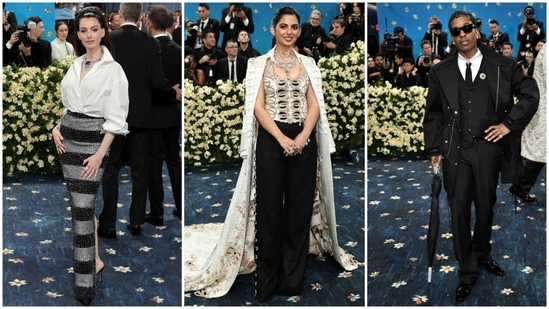 Anne Hathaway, Isha Ambani, A$AP Rocky and more celebrity looks that stood out at Met Gala 2025. (Agencies) Anne Hathaway, Isha Ambani, A$AP Rocky and more celebrity looks that stood out at Met Gala 2025. (Agencies)
