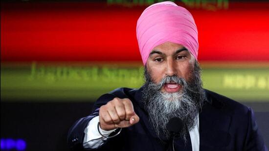 New Democratic Party leader Jagmeet Singh in British Columbia late last month. (Reuters Photo) New Democratic Party leader Jagmeet Singh in British Columbia late last month. (Reuters Photo)