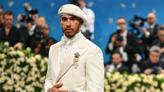 British race car driver Lewis Hamilton arrives for the 2025 Met Gala at the Metropolitan Museum of Art on May 5, 2025, in New York. (Photo by Angela WEISS / AFP)(AFP) British race car driver Lewis Hamilton arrives for the 2025 Met Gala at the Metropolitan Museum of Art on May 5, 2025, in New York. (Photo by Angela WEISS / AFP)(AFP)