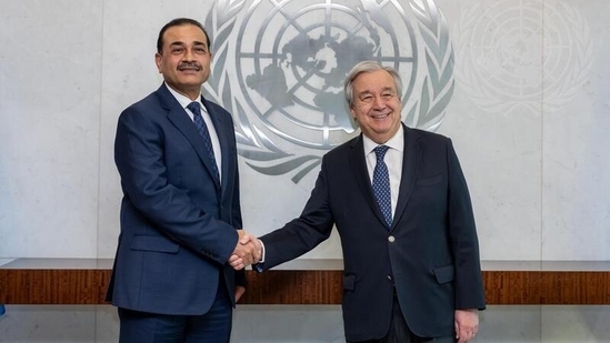 UN Secretary General Antonio Guterres with Pakistan Army chief General Asim Munir.(File) UN Secretary General Antonio Guterres with Pakistan Army chief General Asim Munir.(File)