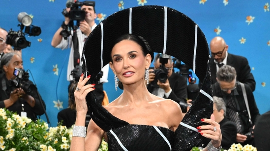 Demi Moore at the 2025 Met Gala at the Metropolitan Museum of Art on May 5, 2025, in New York.
Demi Moore at the 2025 Met Gala at the Metropolitan Museum of Art on May 5, 2025, in New York.