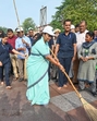 CM Rekha Gupta takes part in a cleanliness drive at Hanuman Temple, Connaught Place, on Tuesday. (Sanchit Khanna/HT PHOTO) CM Rekha Gupta takes part in a cleanliness drive at Hanuman Temple, Connaught Place, on Tuesday. (Sanchit Khanna/HT PHOTO)