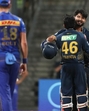 Gujarat Titans defeated Mumbai Indians by 3 wickets in a rain-affected match at the Wankhede Stadium in Mumbai. (REUTERS) Gujarat Titans defeated Mumbai Indians by 3 wickets in a rain-affected match at the Wankhede Stadium in Mumbai. (REUTERS)