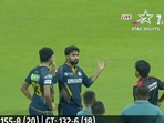 Rahul Tewatia argues with umpire alongside Ashish Nehra(X) Rahul Tewatia argues with umpire alongside Ashish Nehra(X)
