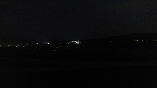 A city view during the blackout amid Pakistan attack in Jammu, May 8, 2025. 