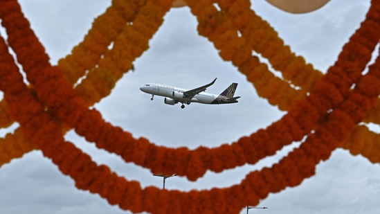 Flight cancellations partially disrupt operations at Bengaluru airport. Flight cancellations partially disrupt operations at Bengaluru airport.